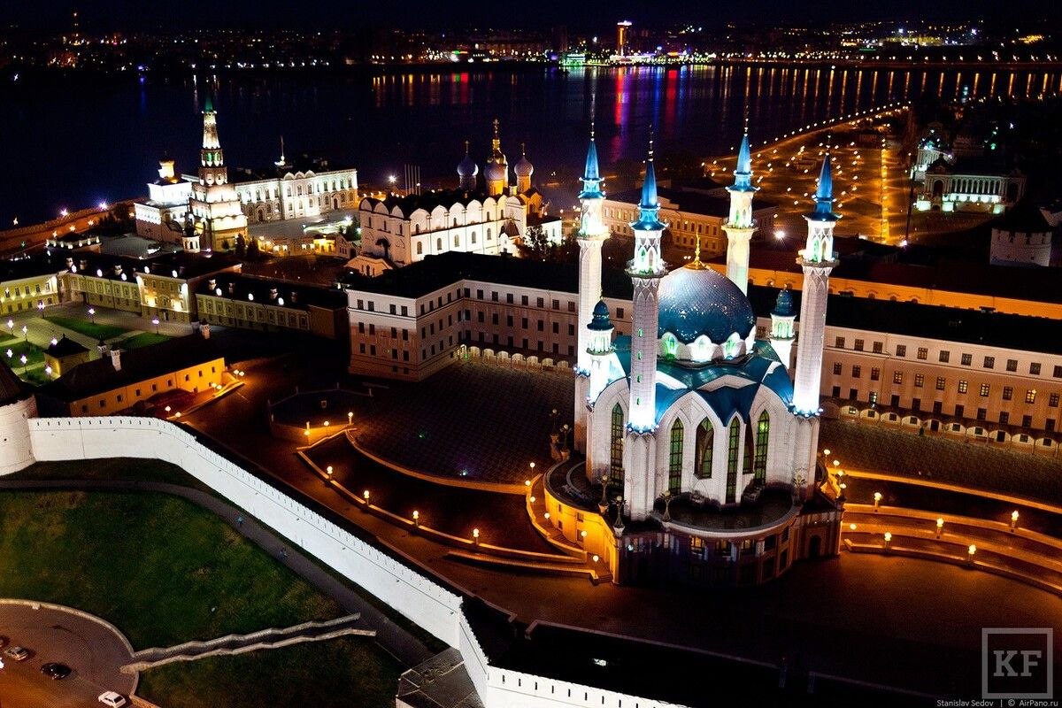 Kazan: city lights at night